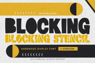 Blocking - Handmade Display Font Font Download