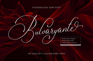 Bulvaryante - Romantic Calligraphy Font Font Download