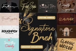 Signature & Brush Bundle Font Download