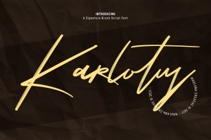 Karlotus Signature Script Brush Font Font Download