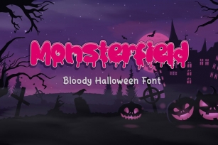 Monsterfield - Bloody Scary Halloween Font Font Download