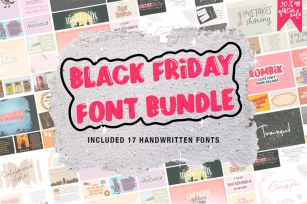 BlackFriday Bundle 17 handmade FONTS Font Download