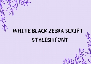 White and Black Zebra Font Download