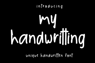 My Handwritting Font Download