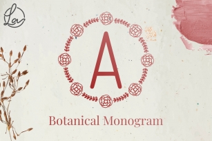 Botanical Monogram Font Download