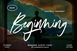 Beginning - Modern Script Font Font Download