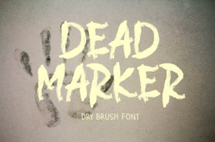AM DEAD MARKER - Dry Brush Font Font Download