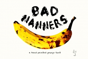 Bad Nanners- a hand-painted font Font Download