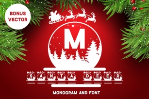 Monogram Santa Deer Font Download