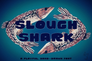Slough Shark- a hand drawn font Font Download