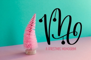 Christmas Ornament Monogram Letters A-Z Font Download