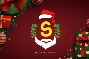 Santa Monogram Font Download