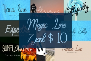 Magic line monoline bundle Font Download