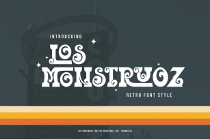 Los Monstruoz - psychedelic style Font Download
