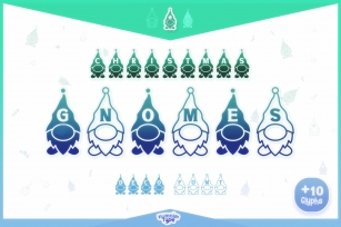 Christmas Gnomes Monogram winter kids Procreate s Font Download