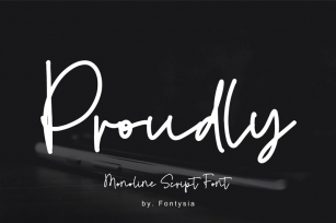 Proudly | Monoline Script Font Font Download