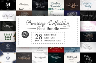Awesome Collection Font Bundle Font Download