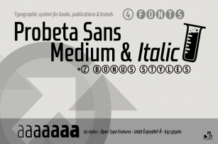 Probeta Sans Med.  Italic -4 fonts Font Download