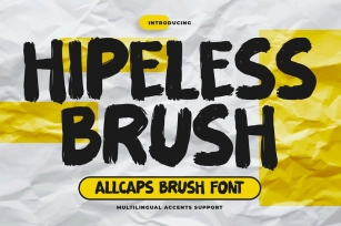 Hipeless Brush - All Caps Brush Font Font Download