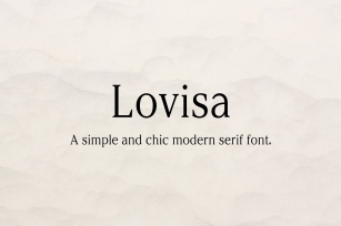 Lovisa Simple Serif Font Download