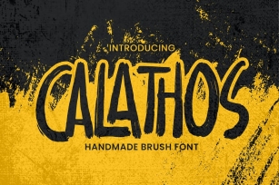 Calathos - Handmade Brush Font Font Download