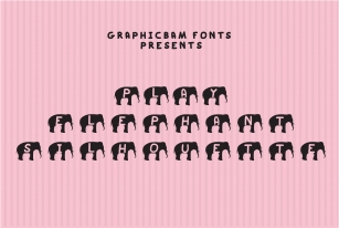 Play Elephant Silhouette Font Download