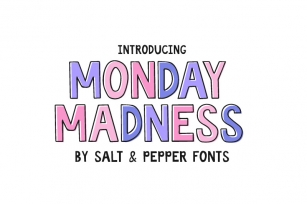 Monday Madness (Font Duo, Cute Fonts, Handlettered Fonts) Font Download
