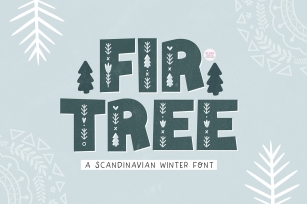 FIR TREE Scandinavian Winter Cut Out Font Download