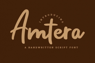 Amtera - A Handwritten Script Font Font Download