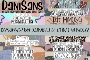 Designs by Danielle Serif, Sans Serif, and Script Bundle Font Download