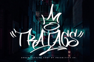 Tratags - Urban Tagging Graffiti Font Font Download