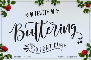 Lovely Buttering Font Duo Font Download
