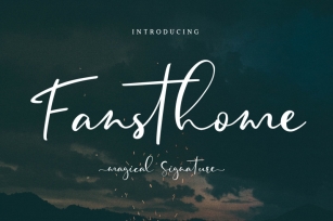 Fansthome | a modern Calligraphy font with magical Signature effect Font Download