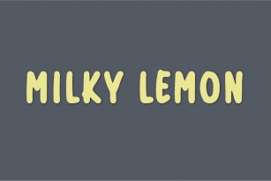 Milky Lemon Font Download
