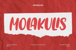 Molakulis Handwritten Display Font Download