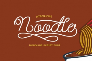 Noodle monoline script Font Download