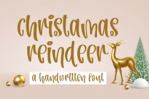 Christmas Reindeer - A handwritten font Font Download