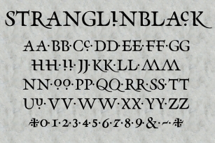 Stranglinblack Font Download