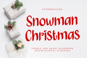 Snowman Christmas Font Download