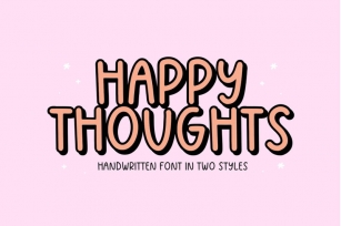 Happy Thoughts - Bubbly Handwritten Font Font Download