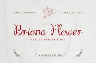 Briona Flower Font Download