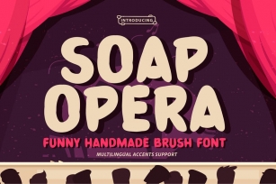 Soap Opera - Funny Handmade Brush Font Font Download