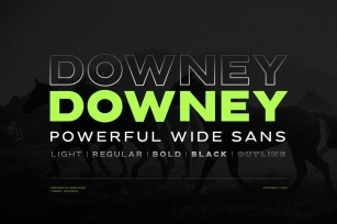 Downey - Powerful Wide Sans Font Download