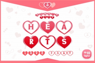 Valentine Hearts Monogram love kids Procreate s Font Download