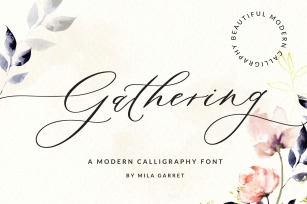 Gathering Calligraphy Wedding Font Download