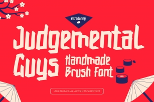 Judgemental Guys-Handmade Brush Font Download