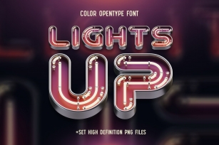 Lights UP color font Font Download