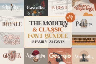 The Modern & Classic Font Bundle Font Download