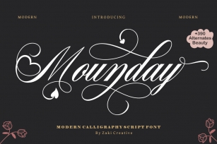 Mounday Calligraphy Font Download
