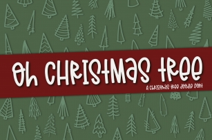 Oh Christmas Tree a Christmas Tree Doodle Font Download